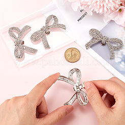 4 шт. украшение для обуви из сплава со стразами&nbsp;AJEW-GF0009-29P