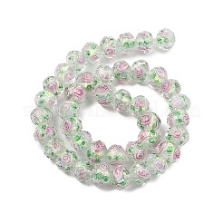 Нити из фольгированных бусин лэмпворк ручной работы&nbsp;FOIL-S136-001I