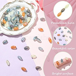 60шт 6 цвета прозрачные гальванические стеклянные бусины&nbsp;EGLA-YW0005-38