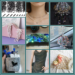 1600 шт. 4 вида стеклянных витых бусин&nbsp;SEED-PH0002-09A