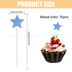 15 набор 5-х видов бумажных украшений для торта в форме звезд&nbsp;FIND-CA0009-82
