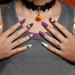 120 шт. двухцветные кабошоны в форме паука из смолы&nbsp;MRMJ-AR0001-29