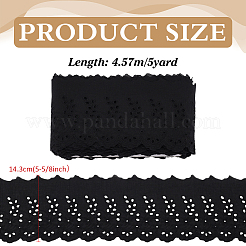 5 ярд хлопчатобумажных кружевных лент с вышивкой в виде цветка и волнистыми краями&nbsp;OCOR-FG0002-85A