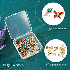 24шт 12 стильные стеклянные подвески со стразами&nbsp;FIND-TA0003-03