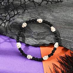 2шт. браслеты из натуральной лавы и синтетической бирюзы для мужчин и женщин&nbsp;BJEW-JB12132