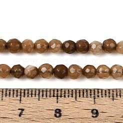 Окрашенные природные белый нефрит бисер пряди&nbsp;G-T139-4mm-60-14