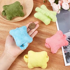 5 шт. 5-цветная мягкая бархатная подставка для запястья мыши в форме косточки&nbsp;AJEW-GF0007-06