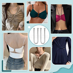 10 шт. U-образные пряжки из цинкового сплава для бикини&nbsp;FIND-PH0028-98P