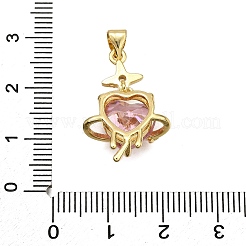 Латунные микро проложить кубического циркония подвески&nbsp;KK-K401-02A-G