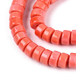 Непрозрачные сплошные цветные стеклянные бусины&nbsp;GLAA-N026-3x6mm-05