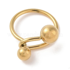 Ионное покрытие (ip) 304 нержавеющая сталь кольца для женщин&nbsp;RJEW-G315-06G