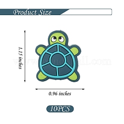 10шт силиконовые бусины в виде черепахи из мультфильма&nbsp;JX710A