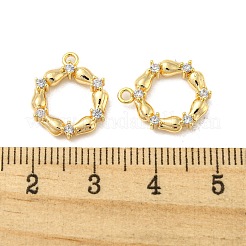 Латунные микропаве прозрачные подвески с фианитом&nbsp;KK-H460-20G