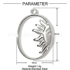Подвески из нержавеющей стали 304&nbsp;STAS-OY001-27P