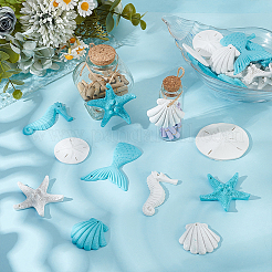 28шт 8 стиля непрозрачные подвески из смолы&nbsp;FIND-WR0012-22