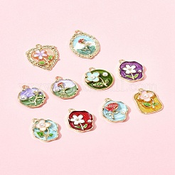 10шт 10 стиля подвески из сплава с эмалью&nbsp;ENAM-FS0003-29