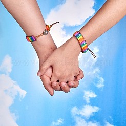 Прямоугольный браслет из бусин из синтетического регалита/императорской яшмы/морских отложений&nbsp;BJEW-SZ0002-32