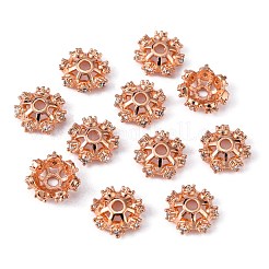 Латунные микро проложить кубического циркония Шапочки&nbsp;X-KK-K180-09RG