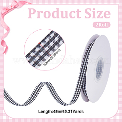 Полиэстеровая лента с узором «тартан»&nbsp;OCOR-WH0101-157C