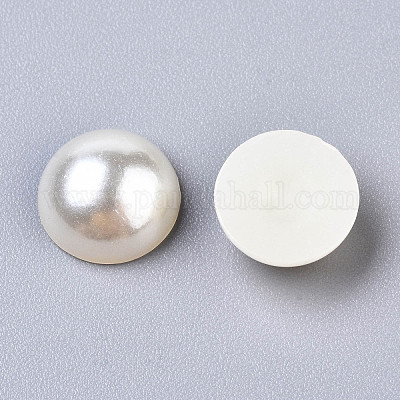 Абс пластмассовые имитационные жемчужные кабошоны&nbsp;SACR-S738-10mm-Z24-1