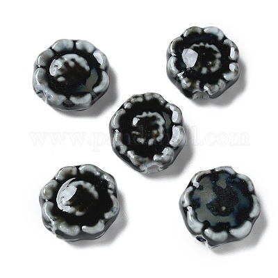 Фарфоровые бусины ручной работы&nbsp;PORC-L080-G01-1