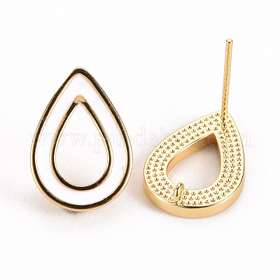 Медные серьги с эмалью&nbsp;KK-S356-244B-NF-1