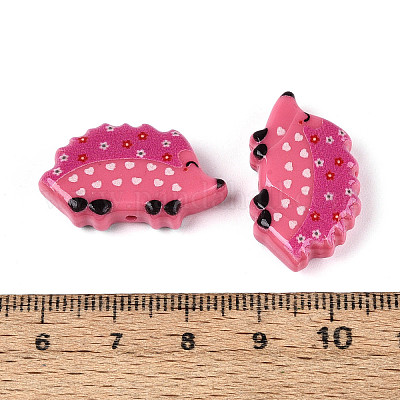 Печатные непрозрачные бусины из смолы&nbsp;RESI-N043-14A-1