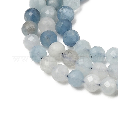 Природные Аквамарин бисер нитей&nbsp;G-A276-C09-4mm-02-1