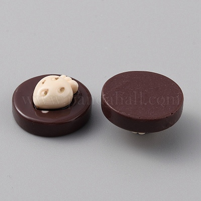 Кабошоны из непрозрачной смолы RESI-WH0028-21K-1