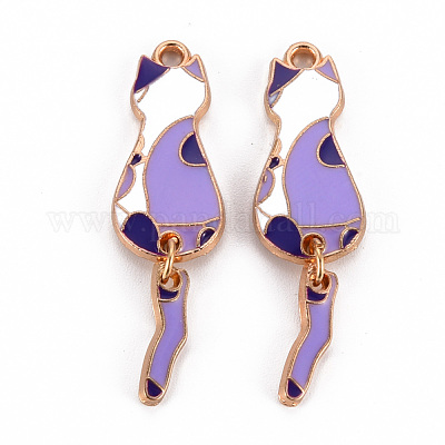 Подвески из экологически чистого сплава с эмалью ENAM-T011-84B-NR-1