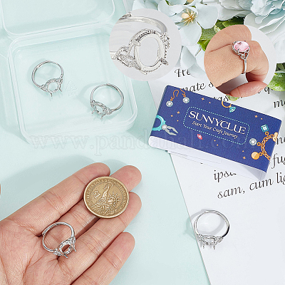 4 шт. регулируемые латунные кольцевые компоненты&nbsp;KK-SC0007-02A-1