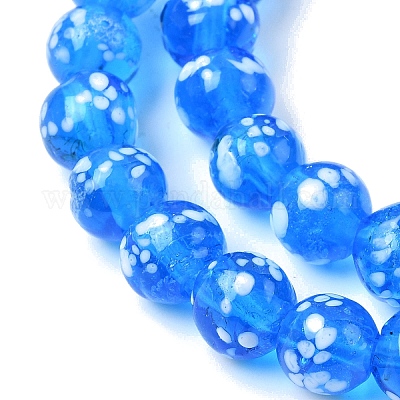 Бусы лэмпворк ручной работы&nbsp;LAMP-H071-01B-10-1