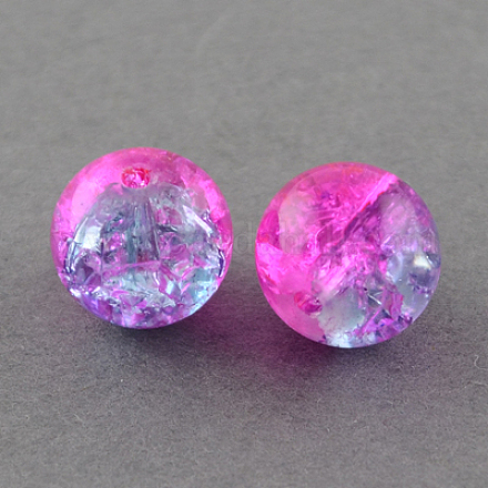 Окрашенного распылением треск стеклянные бусы нити X-CCG-Q002-4mm-09-1