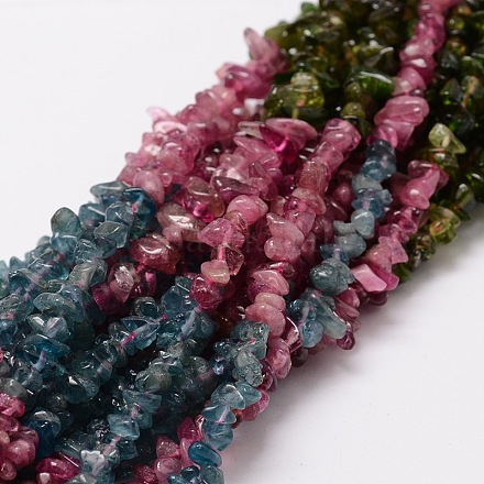 Натуральный турмалин нити чип шарик G-M298-15-1