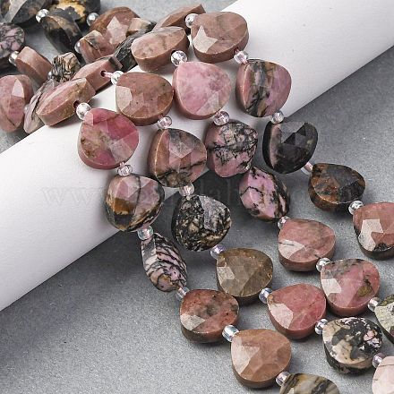 Природные родонит бисер нитей G-P570-E03-02-1