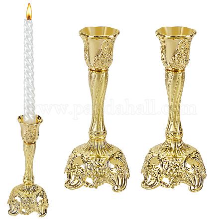 2 шт. подсвечники из цинкового сплава&nbsp;AJEW-PH0007-97A-1