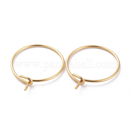 Фурнитура для серег-колец из хирургической нержавеющей стали 316 STAS-K146-039-25mm-G-1