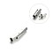 Tarnish Resistant Column 304 Stainless Steel Bayonet Clasps, Stainless Steel Color, 28x6mm, Hole: 4mm