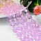Faceted Polyhedron K9 Glass, Imitation Austrian Crystal Bead Strands, Grade AAA, Pearl Pink, 11x8mm, Hole: 0.9~1mm, about 37pcs/strand, 15.7 inch