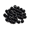 Plastic Beads, Round, Black, 8x8mm, Hole: 2mm, 2000pcs/500g