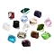 Pointed Back Glass Rhinestone Cabochons, Faceted, Polygon, Mixed Color, 17x13x7.5~8mm