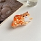 Acrylic Claw Hair Clips, Cat Shape, Dark Orange, 72x35mm