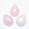 Natural Rose Quartz Cabochons, teardrop, 25x18x7mm