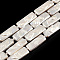 Plating Natural Freshwater Shell Beads Strands, Imitate Baroque Pearl Keshi Pearl Beads, Rectangle, 18~20x6.5~7x2.5~4mm, Hole: 0.7mm, about 21pcs/strand, 15.47 inch~15.67 inch(39.3~39.8cm)