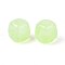 Opaque Acrylic Beads, Square, Pale Green, 17x16x16mm, Hole: 2.7mm