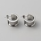 Stainless Steel Round Stud Earring Finding, Blank Grooved Earring Settings for Inlay Earring Making, Stainless Steel Color, 20x12.5mm, Pin: 0.7mm, Slot: 10mm