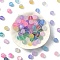 Transparent Frosted Glass Beads, Round, Mixed Color, 8mm