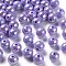 Opaque Acrylic Beads, AB Color Plated, Round, Medium Purple, 10x9mm, Hole: 2mm, about 940pcs/500g