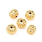 Brass Beads, Pumpkin, Lead Free & Cadmium Free, Rack Plating, Long-Lasting Plated, Real 18K Gold Plated, 8x6mm, Hole: 1.5mm