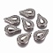 CCB Plastic Beads, Teardrop, Antique Silver, 25x16.5x5mm, Hole: 1.5mm
